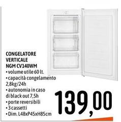 Ngm - Congelatore Verticale Cv140wm