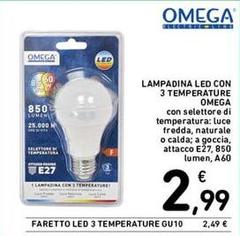 Omega - Lampadina Led Con 3 Temperature