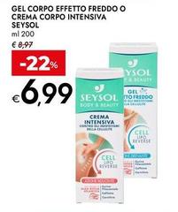 Seysol - Gel Corpo Effetto Freddo O Crema Corpo Intensiva