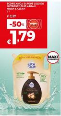 Fresh & Clean - Ecoricarica Sapone Liquido Nutriente Olio Argan