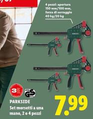 Parkside - Set Morsetti A Una Mano, 2 O 4 Pezzi