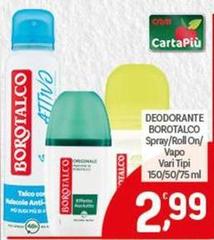 Borotalco - Deodorante Spray/Roll On/Vapo