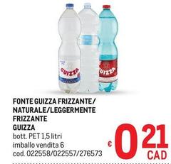 Guizza - Fonte  Frizzante/Naturale/Leggermente Frizzante