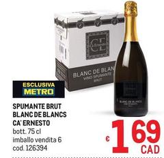 Ernesto - Spumante Brut Blanc De Blancs Ca'