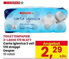 Despar - Carta Igienica 2 Veli Strappi