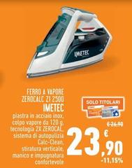 Imetec - Ferro A Vapore Zerocalc Zl 2500