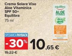 Equilibra - Crema Solare Viso Aloe Vitaminica Spf 50+