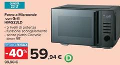 Forno A Microonde Con Grill HMG23LD