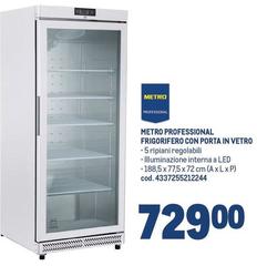 Metro Professional Frigorifero Con Porta In Vetro