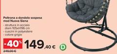 Poltrona A Dondolo Sospesa Mod Nuova Siena