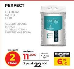 Perfect - Lettiera Gatto Agglomerante Bianca Carboni Attivi