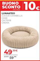 Luna&Teo Cuccia Ciambella Cane Crema