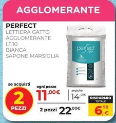 Perfect - Lettiera Gatto Agglomerante Bianca Sapone Marsiglia