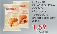 Conad - Cornetti Di Pasta Sfoglia Albicocca/ Cioccolato/ Crema Pasticcera
