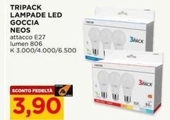 Tripack Lampade Led Goccia Neos