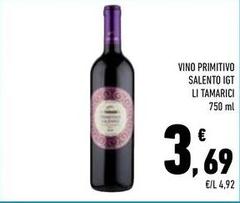 Li tamarici - Vino Primitivo Salento IGT