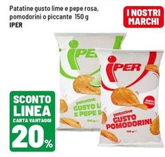 Iper - Patatine Gusto Lime E Pepe Rosa, Pomodorini O Piccante