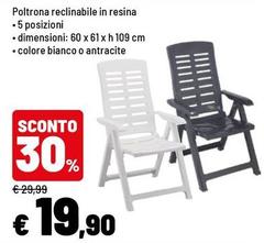 Poltrona Reclinabile In Resina