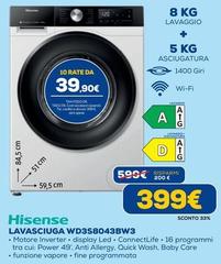 Hisense - Lavasciuga WD3S8043BW3