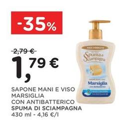 Spuma Di Sciampagna - Sapone Mani E Viso Marsiglia Con Antibatterico