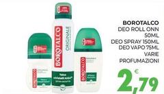 Borotalco - Deo Roll Onn Deo Spray Deo Vapo