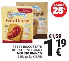 Mulino Bianco - Fette Biscottate Dorate/Integrali