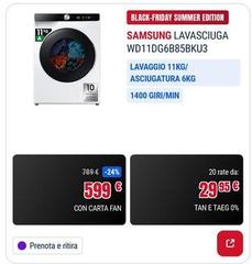 Samsung - Lavasciuga WD11DG6B85BKU3