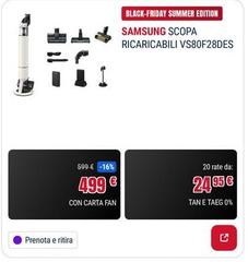 Samsung - Scopa Ricaricabili VS80F28DES
