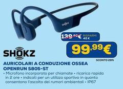 Shokz - Auricolari A Conduzione Ossea Openrun S805-ST