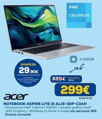 Acer - Notebook Aspire Lite 15 AL15-32P-C3AH