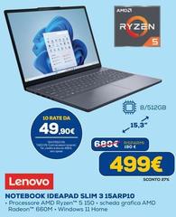Lenovo - Notebook Ideapad Slim 3 15ARP10