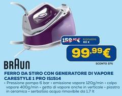 Braun - Ferro Da Stiro Con Generatore Di Vapore Carestyle 1 Pro IS1514
