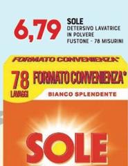 Sole - Detersivo Lavatrice In Polvere Fustone