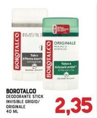 Borotalco - Deodorante Stick Invisible Grigio/Originale