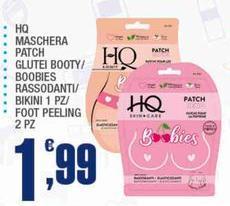 Hq - Maschera Patch Glutei Booty/Boodies Rassodanti/ Bikini 1 Pz/Foot Peeling