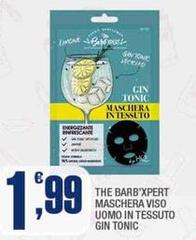 The Barb'Xpert - Maschera Viso Uomo In Tessuto Gin Tonic