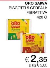 Oro saiwa - Biscotti 5 Cereali/ Fibrattiva