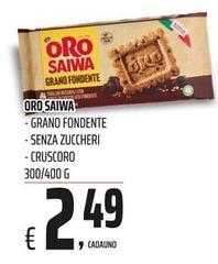 Oro saiwa - Grano Fondente Senza Zuccheri/ Cruscoro