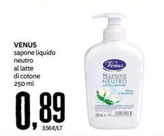 Venus - Sapone Liquido Neutro Al Latte Di Cotone