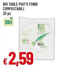 Bio Table - Piatti Fondi Compostabili
