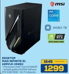 Msi - Desktop Mag Infinite E 1 14NVLS-1042EU