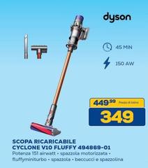 Dyson - Scopa Ricaricabile Cyclone V10 Fluffy 494869-01