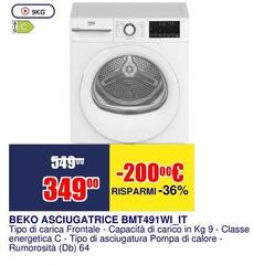 Beko - Asciugatrice Bmt491wi IT