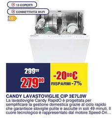 Candy - Lavastoviglie CIP 3E7L0W