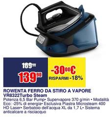 Rowenta - Ferro Da Stiro A Vapore VR8322TUTURB0.56am