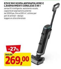 Ezviz - Scopa Aspirapolvere E Lavavajimento Cordless 3 In 1