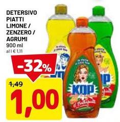 Detersivo Piatti Limone/ Zenzero/ Agrumi