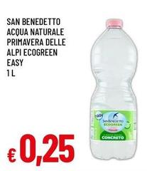 San Benedetto - Acqua Naturale Primavera Delle Alpi Ecogreen Easy