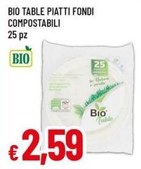Bio Table - Piatti Fondi Compostabili