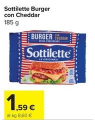 Sottilette - Burger Con Cheddar